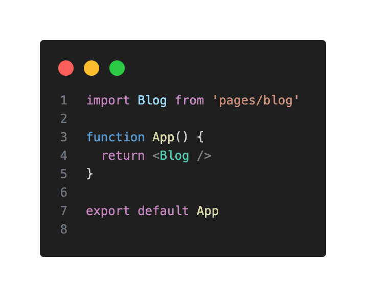 import Blog component into App.tsx
